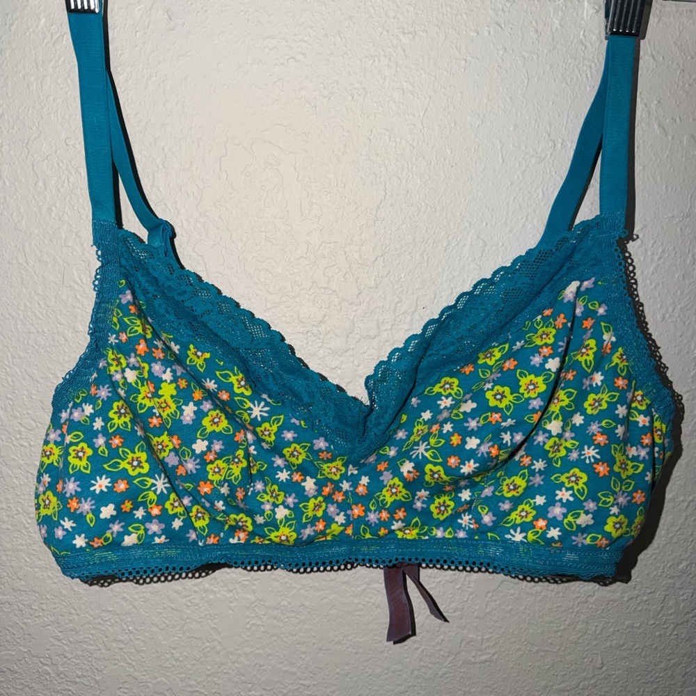 Savage X Fenty Teal Floral Bralette